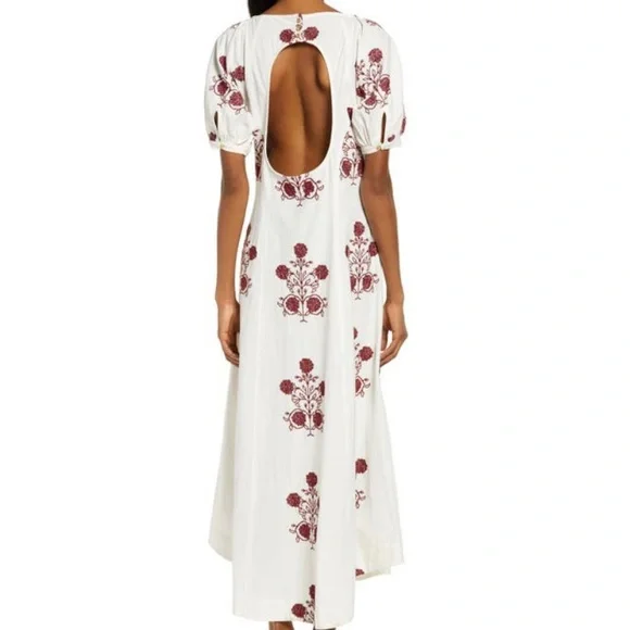 🌿NWT Free People Cactus Flower Embroidered Cotton Dress